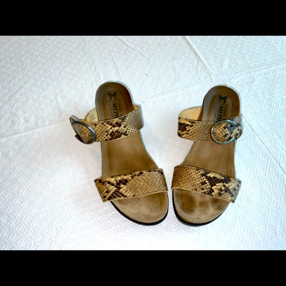Mephisto Shoes - Mephisto Stylish, Comfy, Ladies Wedge Heeled Slide on Sandals sz 38/ 7-7.5